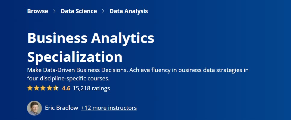 best business analytics certificates- The wharton school of the university of pennlyslyvania