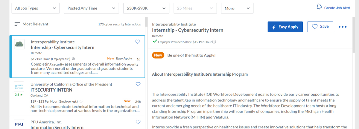 how to get into cybersecurity with no experience-internship