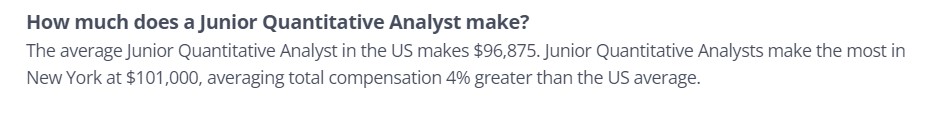 Junior Quantitative Analyst