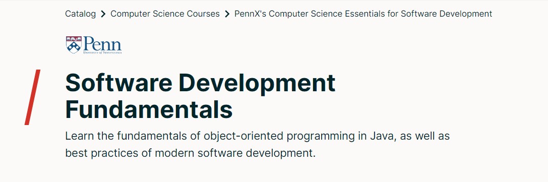 best software development courses- University of Pennsylvania