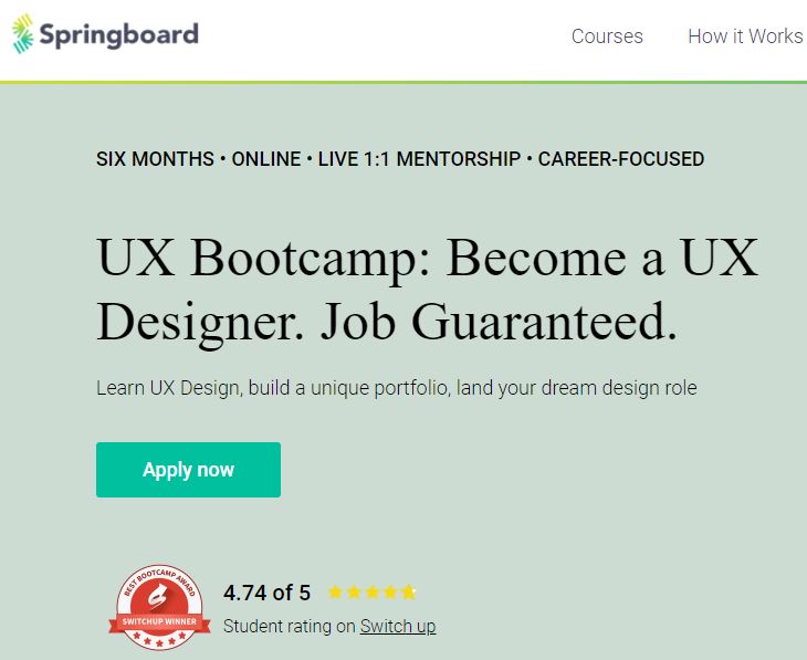 best ux bootcamp: Springboard