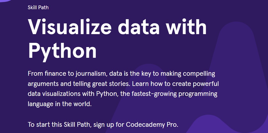 best data visualization courses- Codeacademy