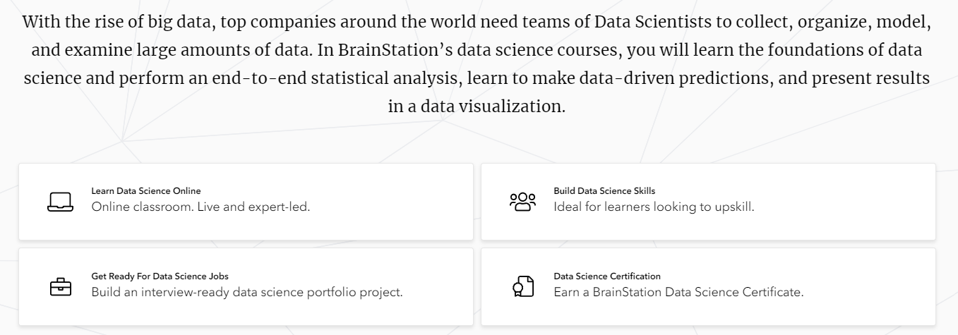 best data science bootcamps BrainStation