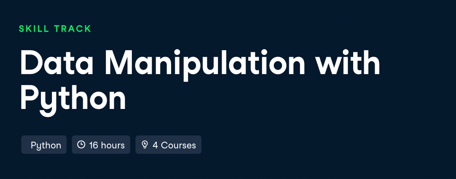 best database management courses Data Manipulation with Python - Datacamp