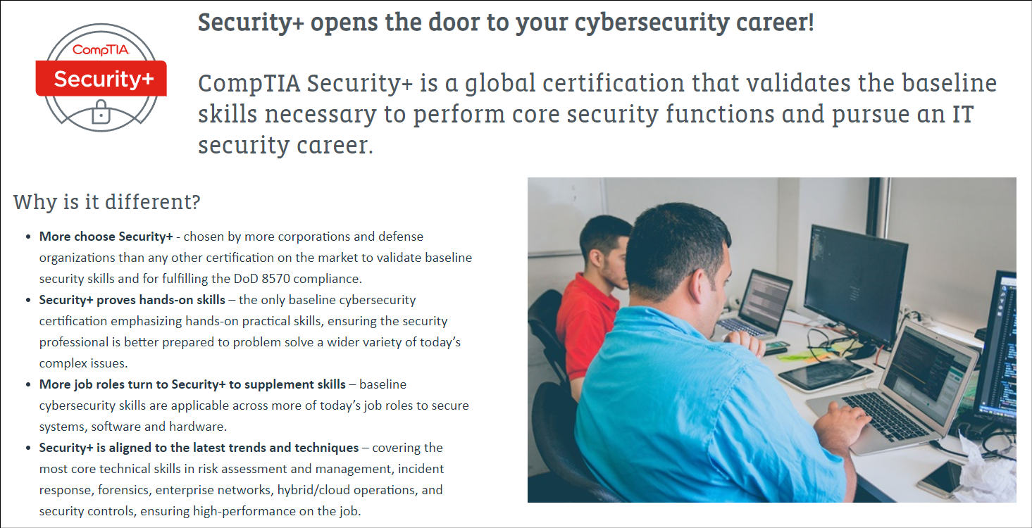 best programming certificates CompTIA Security+