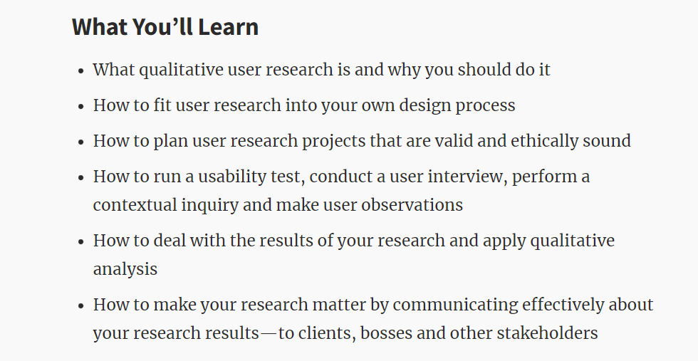 best ux research courses User Research – Methods and Best Practices - Interaction Design Foundation