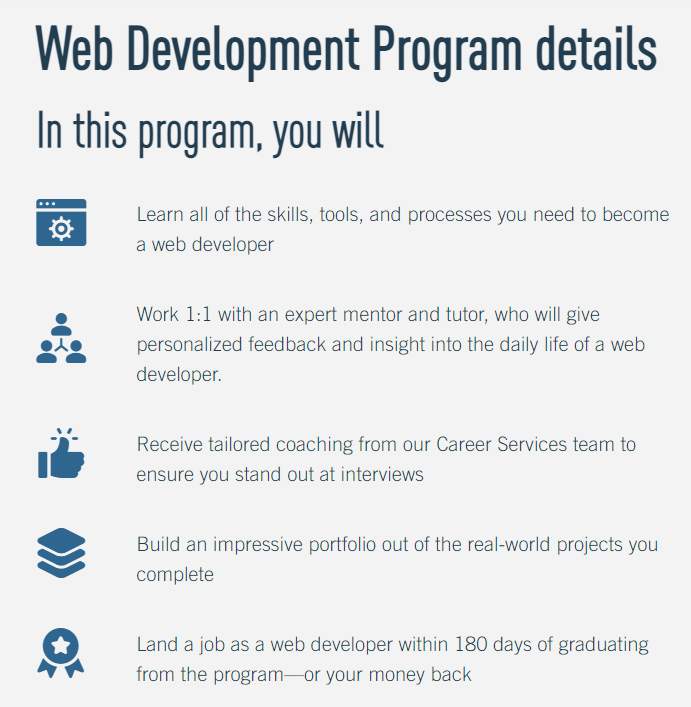 best web developer certification CareerFoundry Full-Stack Web Development Program