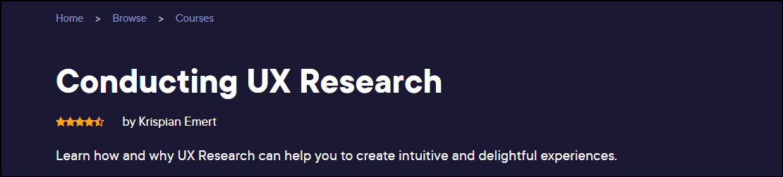 Conducting UX Research - Pluralsight