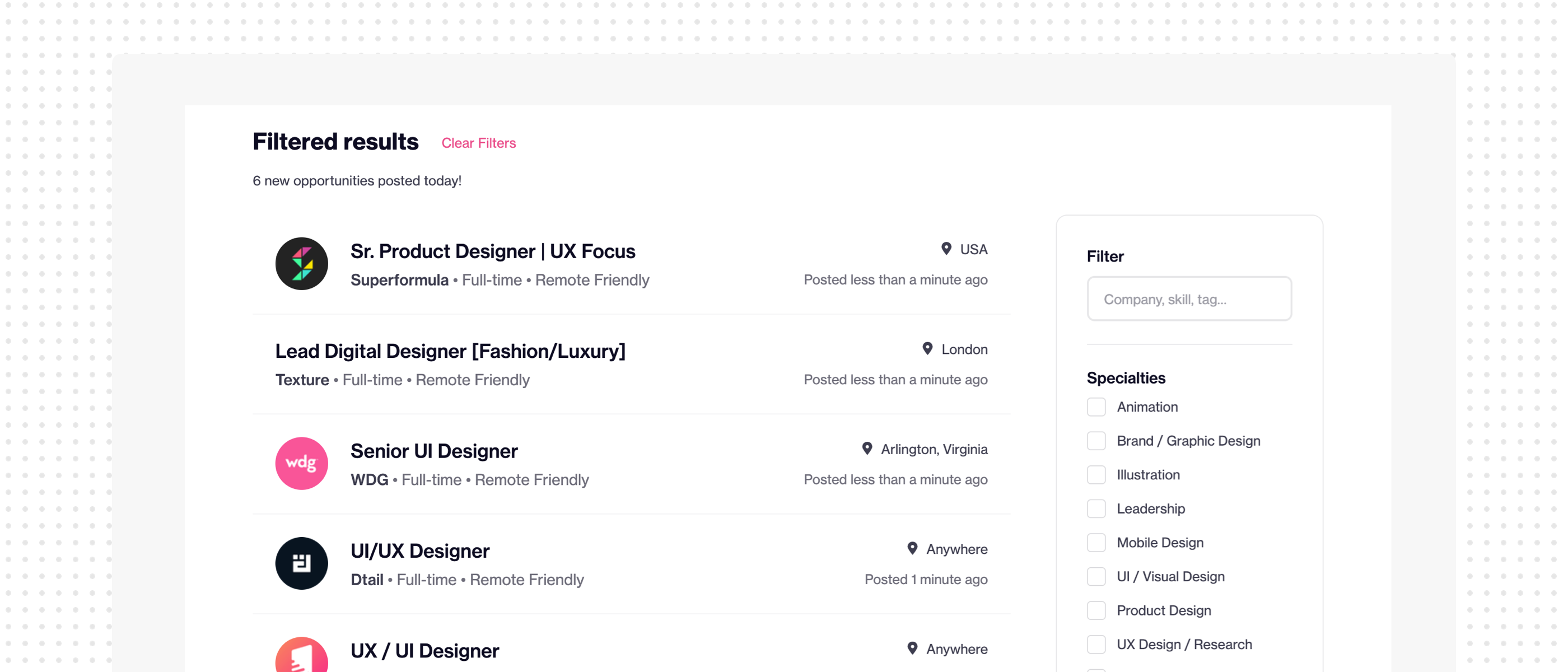 UX Job Boards - Dribbble