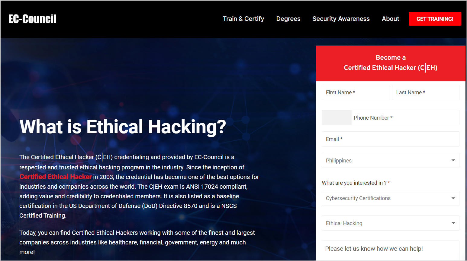 EC-Council, how to become an ethical hacker, get certified