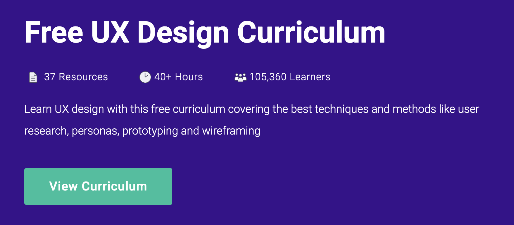 Free UX Design Curriculum – Springboard