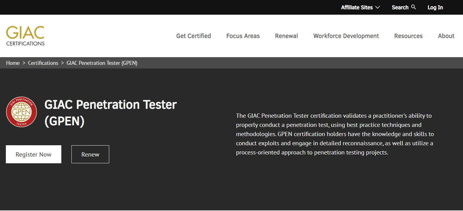 GIAC Penetration Tester (GPEN), how to become an ethical hacker, get certified