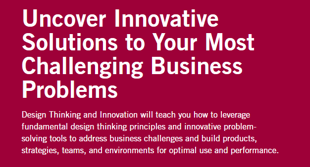 best design thinking course- harvard business school