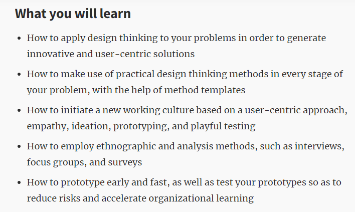 best design thinking course- interaction design foundation