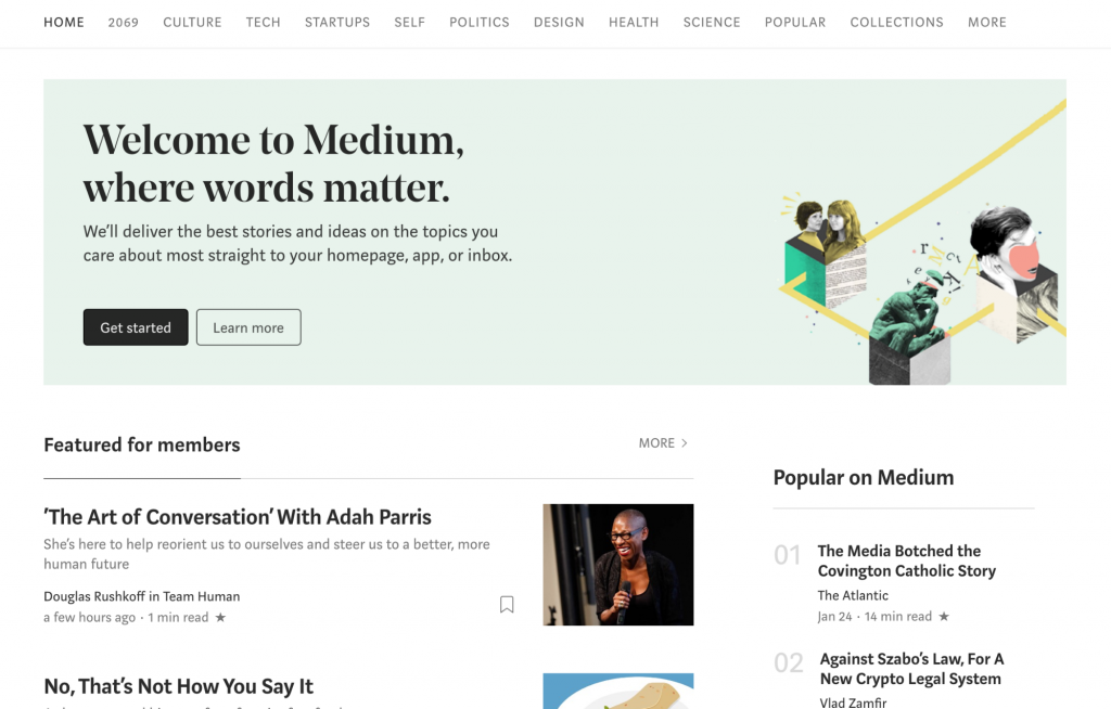 Medium's typography