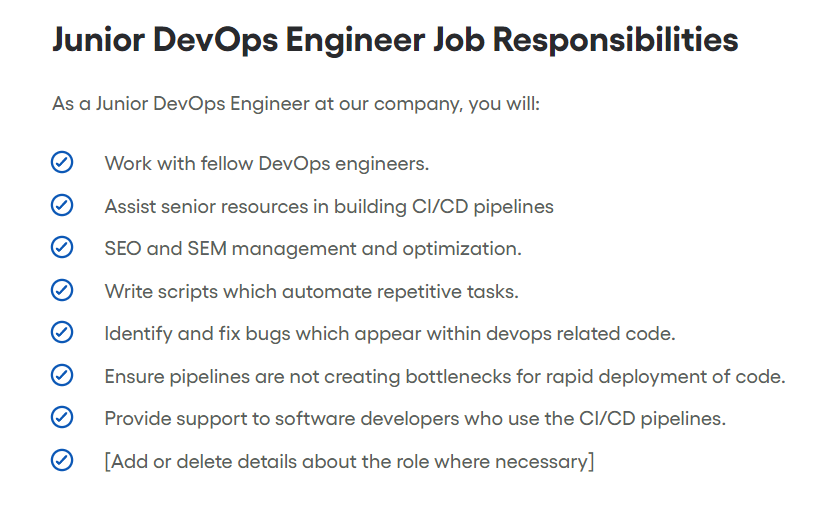 jobs after coding bootcamp Junior DevOps Engineer