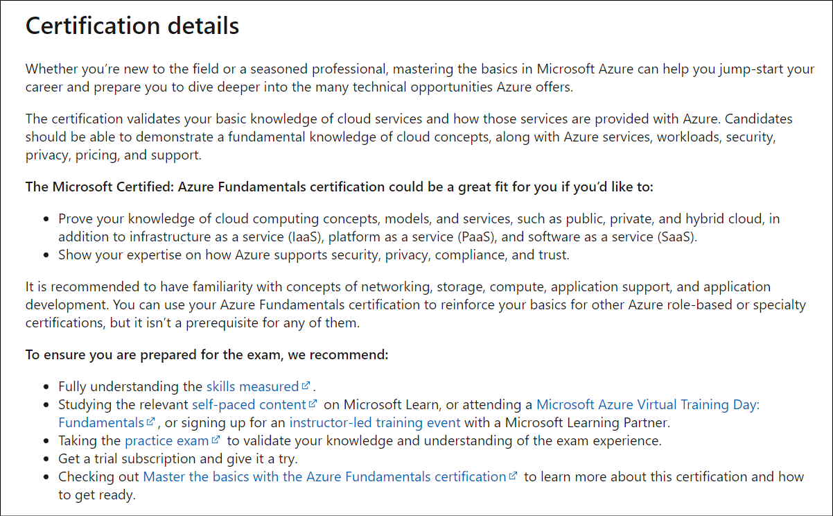 Microsoft Certified Azure Fundamentals, best programming certificates