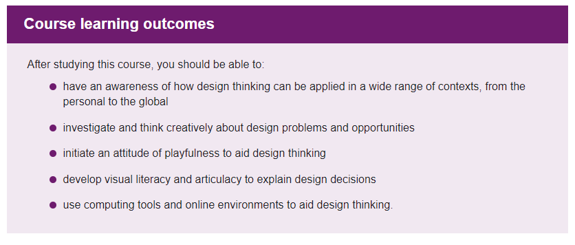 best design thinking course- the open university