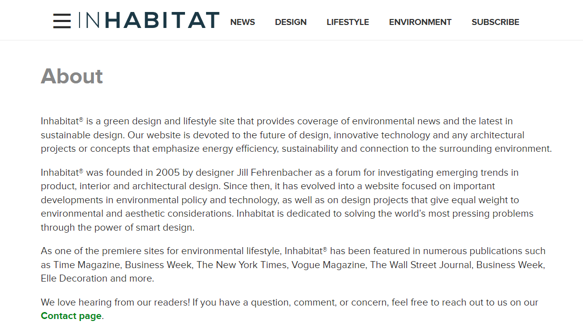 product design engineer, Inhabitat