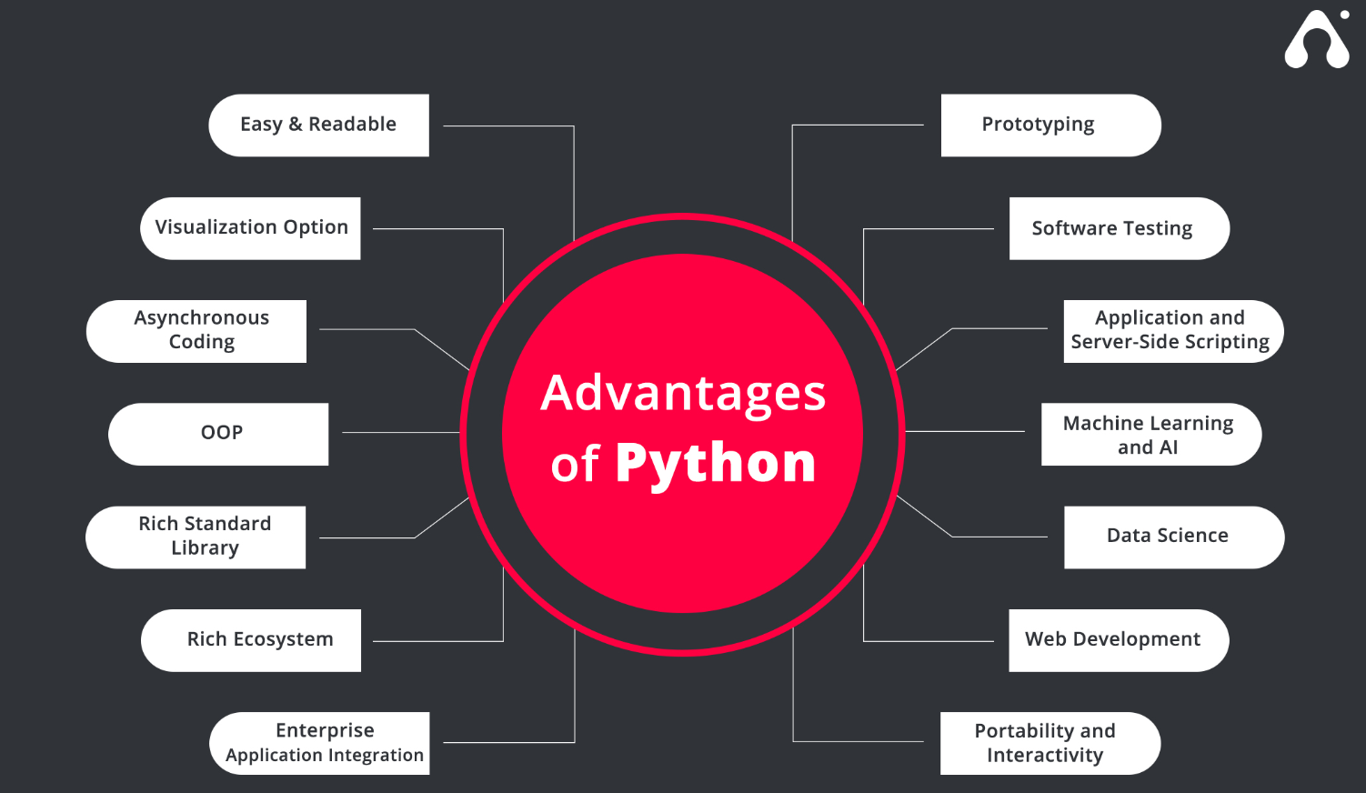 Programming Language Applications, advantages of python