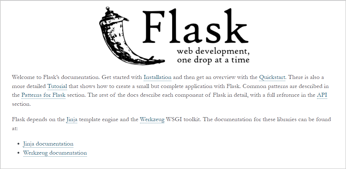 python frameworks, Flask