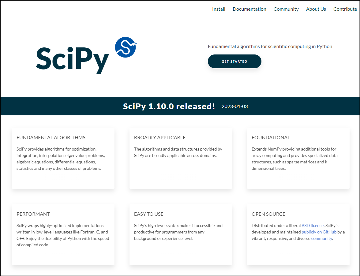 python libraries for data science, SciPy