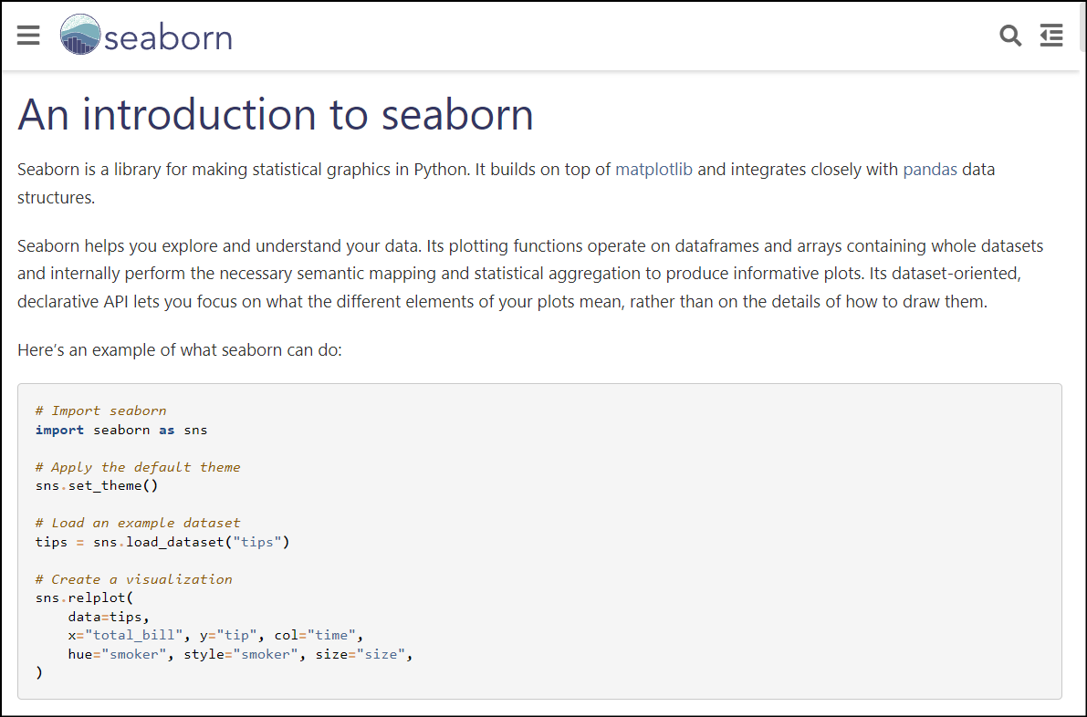 python libraries for data science, seaborn