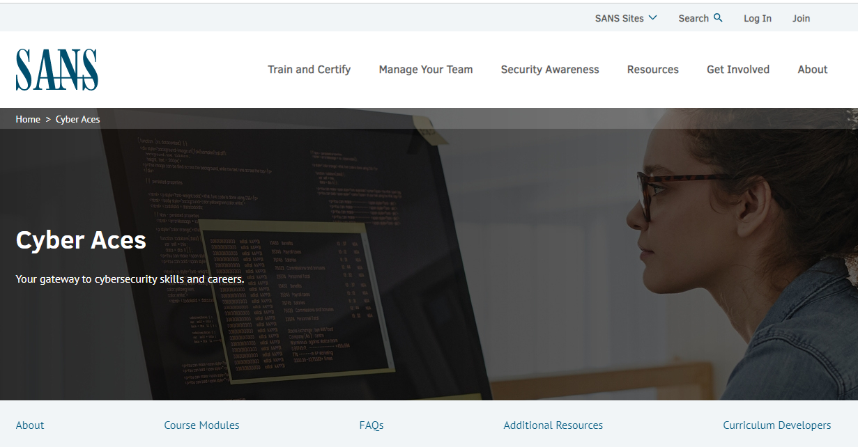 cybersecurity resources - SANS Cyber Aces Online