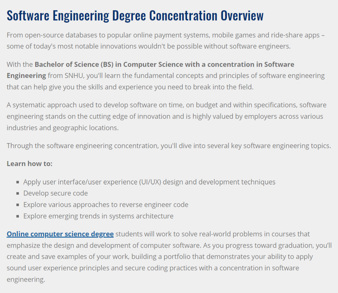 best software development courses- southern  new hampshire