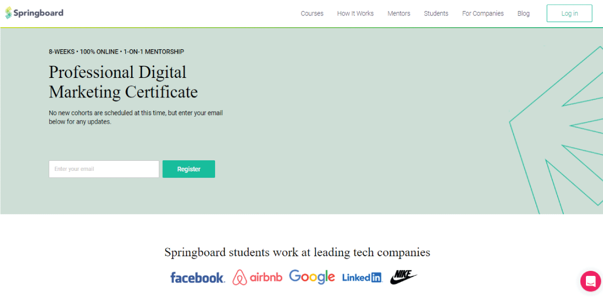 best digital marketing bootcamps- springbpard 