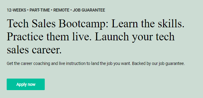 Tech sales bootcamp